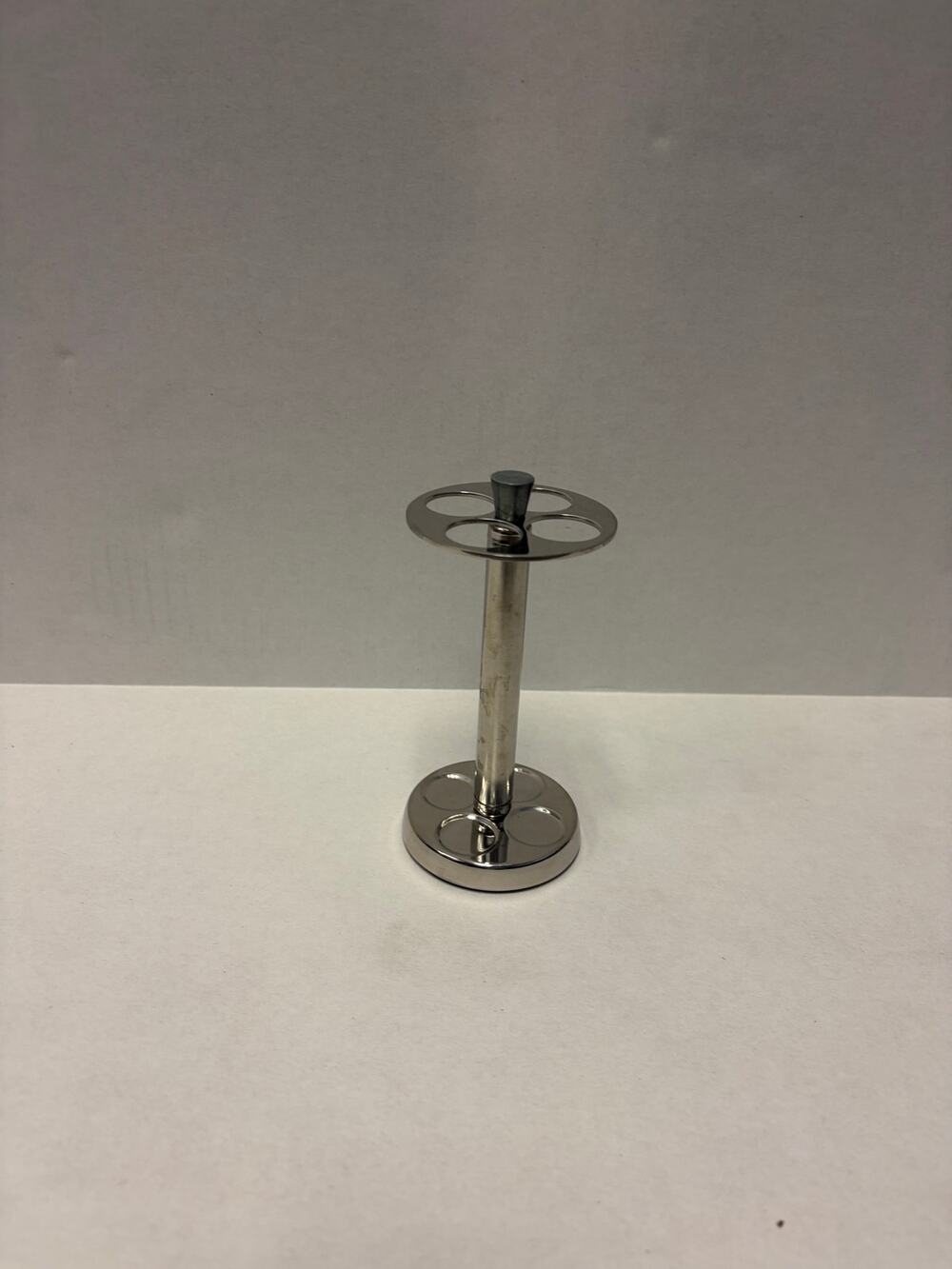Chrome Metal Toothbrush Holder Stand 4 Slot Bathroom Countertop Organizer